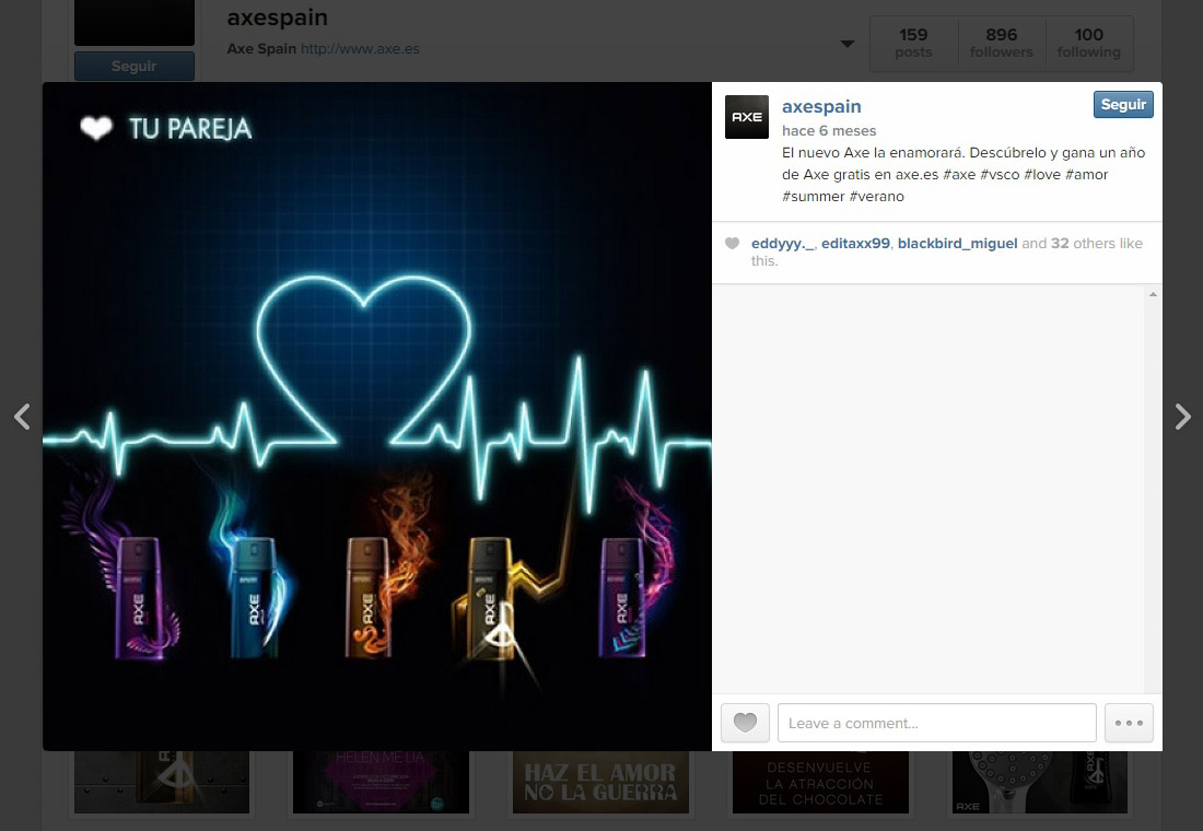 Axe Spain Instagram